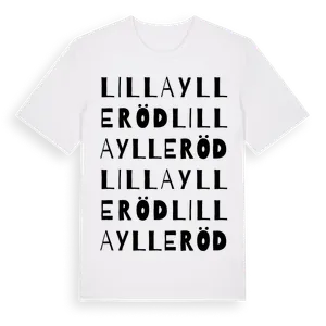 Lilla Ylleröd ordlek t-shirt – ekologisk bomull t-shirt från Pinshirt