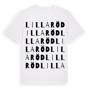 Lillaröd ordlek t-shirt – ekologisk bomull t-shirt från Pinshirt