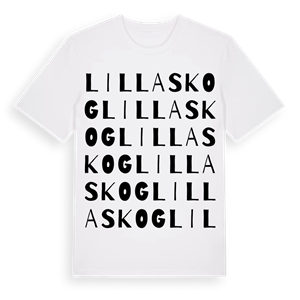 Lillaskog ordlek t-shirt – ekologisk bomull t-shirt från Pinshirt