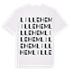 White t-shirt med Lillehem ordlek t-shirt