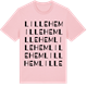 Pink Cotton t-shirt med Lillehem ordlek t-shirt