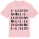 Pink Cotton t-shirt med Lillehems mölla ordlek t-shirt