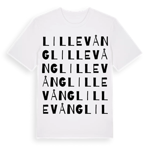 Lillevång ordlek t-shirt – ekologisk bomull t-shirt från Pinshirt