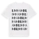 White t-shirt med Limhamn ordlek t-shirt