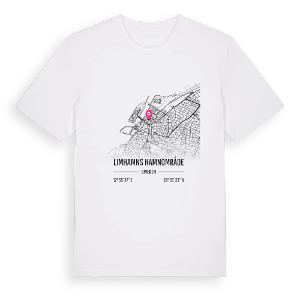 Limhamns Hamnområde karta t-shirt – ekologisk bomull t-shirt från Pinshirt
