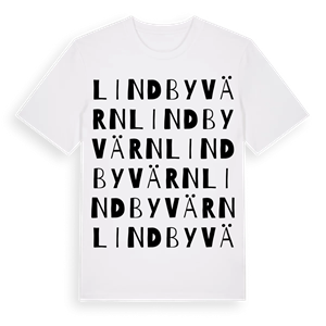 Lindbyvärn ordlek t-shirt – ekologisk bomull t-shirt från Pinshirt