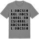 Mid Heather Gray t-shirt med Lindesborg ordlek t-shirt
