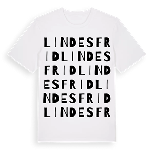 Lindesfrid ordlek t-shirt – ekologisk bomull t-shirt från Pinshirt