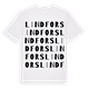 White t-shirt med Lindfors ordlek t-shirt