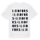White t-shirt med Lindforsa ordlek t-shirt