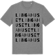 Mid Heather Gray t-shirt med Lingahuset ordlek t-shirt