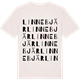 Vintage White t-shirt med Linnebjär ordlek t-shirt