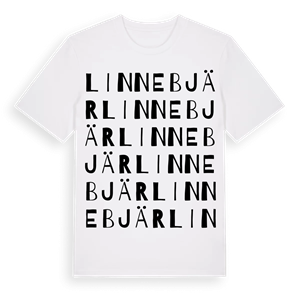 Linnebjär ordlek t-shirt – ekologisk bomull t-shirt från Pinshirt