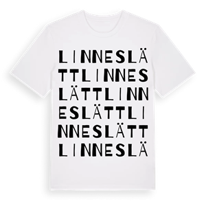 Linneslätt ordlek t-shirt – ekologisk bomull t-shirt från Pinshirt
