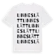 White t-shirt med Linneslätt ordlek t-shirt
