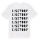 White t-shirt med Lisetorp ordlek t-shirt
