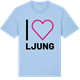 Blue Soul t-shirt med Jag älskar Ljung t-shirt stort tryck