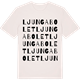Vintage White t-shirt med Ljungabolet ordlek t-shirt