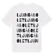 White t-shirt med Ljungabolet ordlek t-shirt
