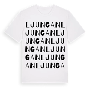 Ljungan ordlek t-shirt – ekologisk bomull t-shirt från Pinshirt