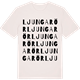 Vintage White t-shirt med Ljungarör ordlek t-shirt