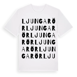 Ljungarör ordlek t-shirt – ekologisk bomull t-shirt från Pinshirt