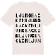 Vintage White t-shirt med Ljungbacken ordlek t-shirt