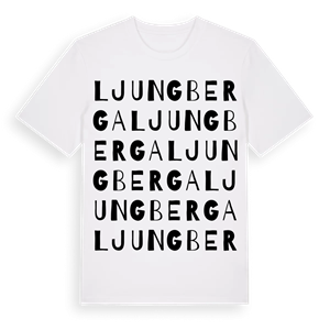 Ljungberga ordlek t-shirt – ekologisk bomull t-shirt från Pinshirt