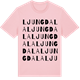 Pink Cotton t-shirt med Ljungdala ordlek t-shirt
