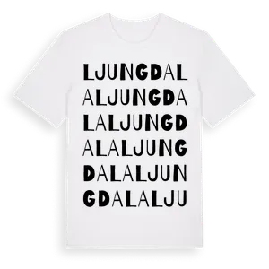 Ljungdala ordlek t-shirt – ekologisk bomull t-shirt från Pinshirt
