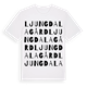 White t-shirt med Ljungdala gård ordlek t-shirt