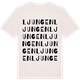 Vintage White t-shirt med Ljungen ordlek t-shirt