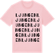 Pink Cotton t-shirt med Ljungen ordlek t-shirt