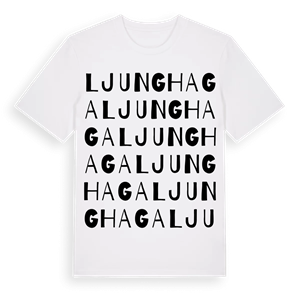 Ljunghaga ordlek t-shirt – ekologisk bomull t-shirt från Pinshirt