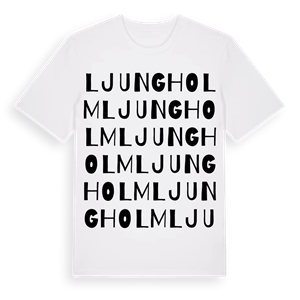 Ljungholm ordlek t-shirt – ekologisk bomull t-shirt från Pinshirt