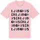 Pink Cotton t-shirt med Ljunghusen ordlek t-shirt