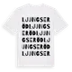 White t-shirt med Ljungseröd ordlek t-shirt