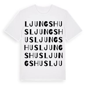 Ljungshus ordlek t-shirt – ekologisk bomull t-shirt från Pinshirt