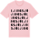 Pink Cotton t-shirt med Ljungsjö ordlek t-shirt