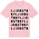Pink Cotton t-shirt med Ljungstorp ordlek t-shirt