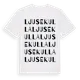 White t-shirt med Ljusekulla ordlek t-shirt