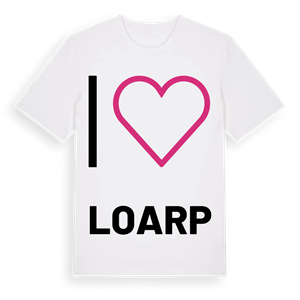 Jag älskar Loarp t-shirt stort tryck – ekologisk bomull t-shirt från Pinshirt