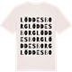 Vintage White t-shirt med Löddesborg ordlek t-shirt