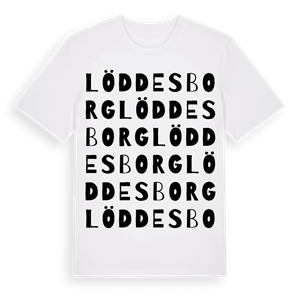 Löddesborg ordlek t-shirt – ekologisk bomull t-shirt från Pinshirt