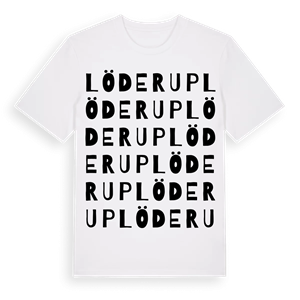 Löderup ordlek t-shirt – ekologisk bomull t-shirt från Pinshirt