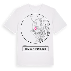 Lomma Strandstad t-shirt – ekologisk bomull t-shirt från Pinshirt