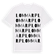 White t-shirt med Lommarp ordlek t-shirt