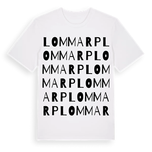 Lommarp ordlek t-shirt – ekologisk bomull t-shirt från Pinshirt