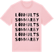 Pink Cotton t-shirt med Lönhults sommarby ordlek t-shirt