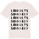 Vintage White t-shirt med Lönhults sommarby ordlek t-shirt
